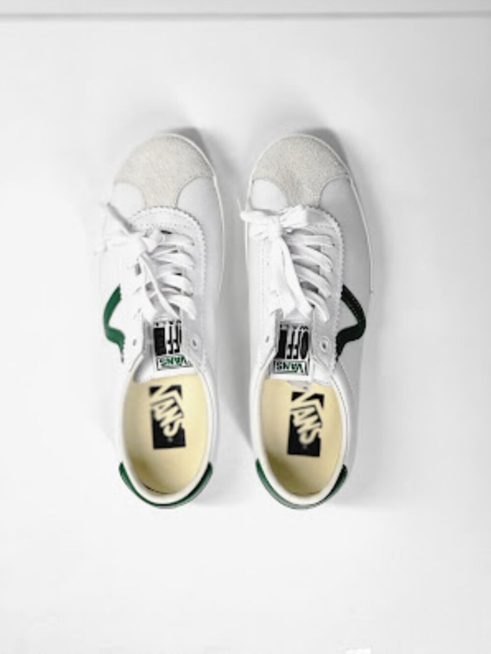 VANS Premium Sport Low 73 Shoes White Green leather Sneakers Sz M8.5 / W10 NWOB - Picture 4 of 8